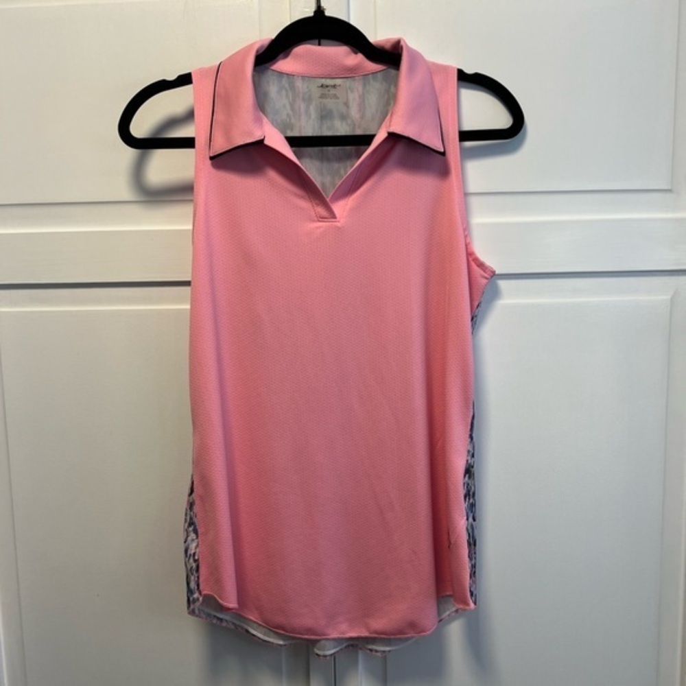 Jofit Flounce Back Cutaway Sleeveless Golf Polo Size Women’s Small Multicolor